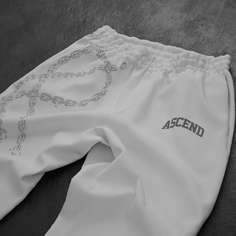 "Break The Chain" Joggers | White ODMPOD 