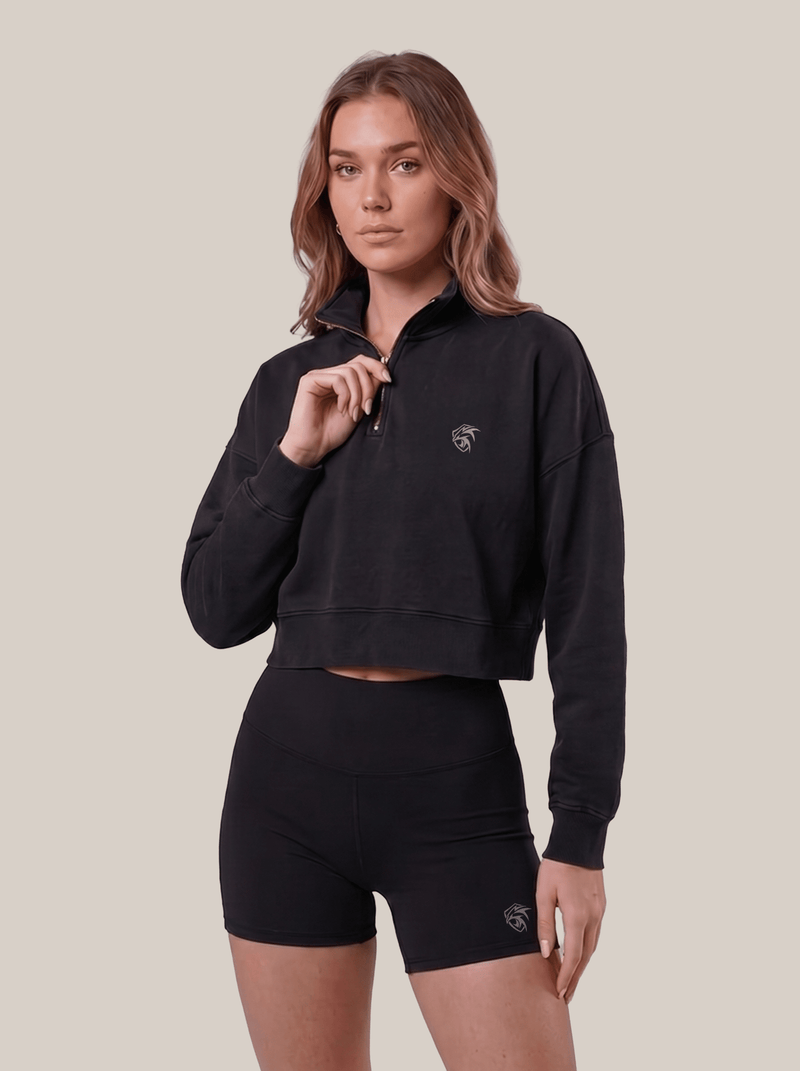 KYNETIC CROPPED QUARTER-ZIP Ascend Athletic Black XS 