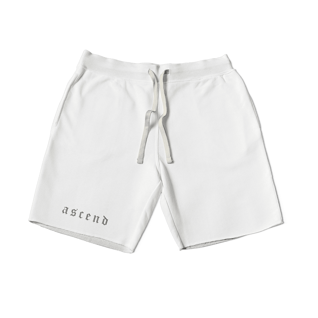 ASCEND Bodybuilding Shorts | White Ascend Athletic 