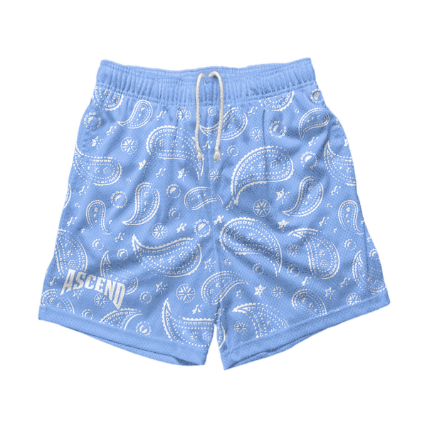 Paisley Shorts | Blue - Ascend Athletic