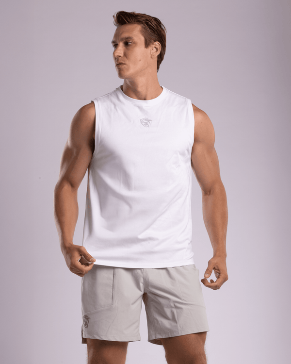 HyperMesh™ Fitted Tank | White Ascend Athletic 