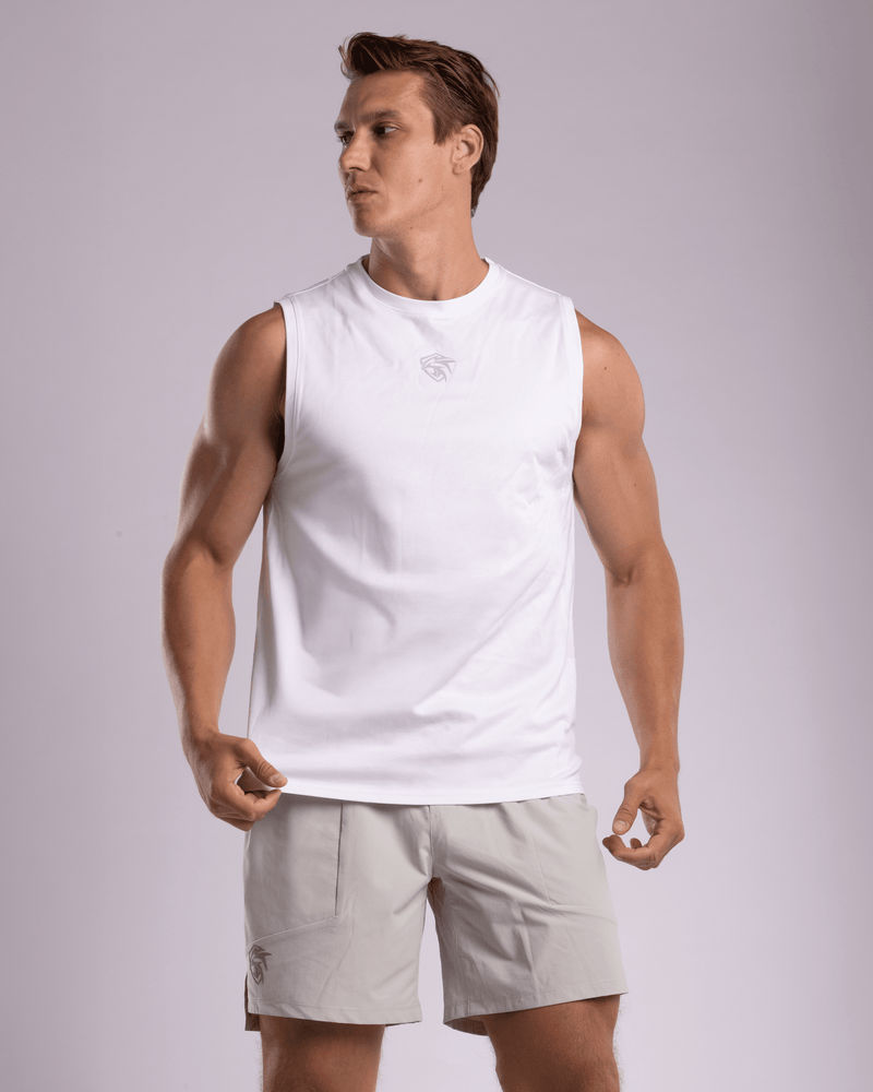 HyperMesh™ Fitted Tank | White Ascend Athletic 