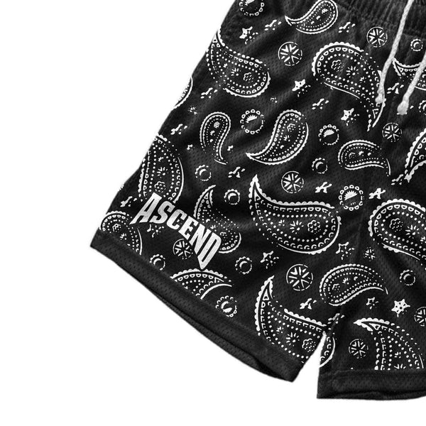 Paisley Shorts | Black - Ascend Athletic